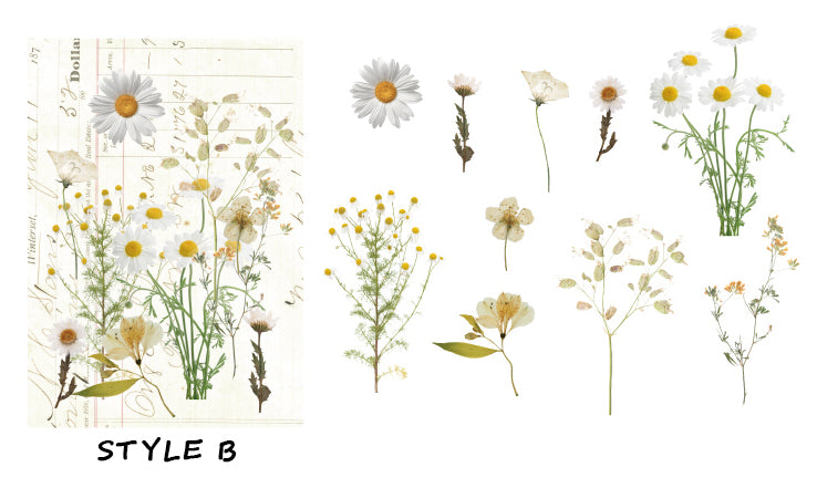 Dried Flowers Clear Stickers Pack