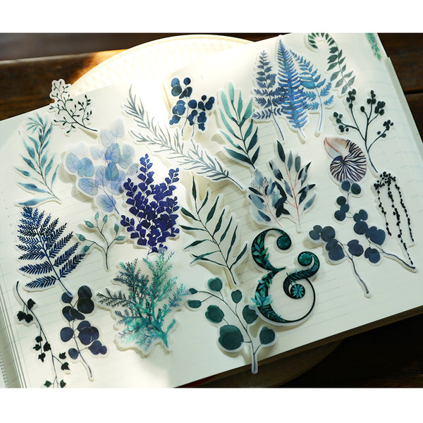 Cheeserabbit Studio: Leaves and Foliage Translucent Stickers Pack