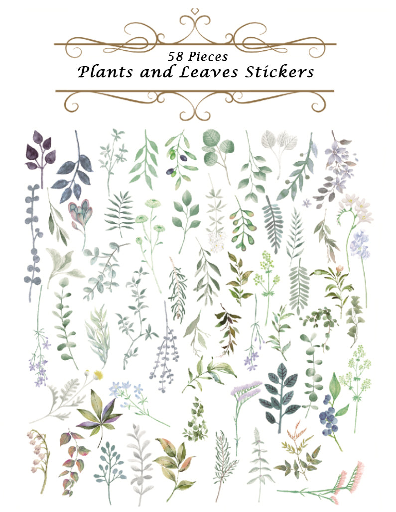 Plants and Leaves Stickers Pack
