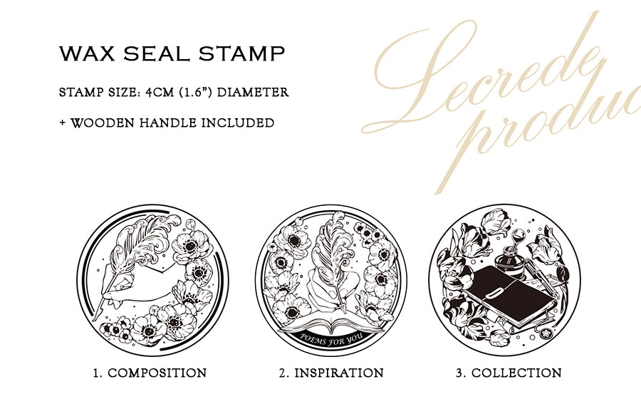 Lemontree Product: Poetry Series Wax Seal Stamps