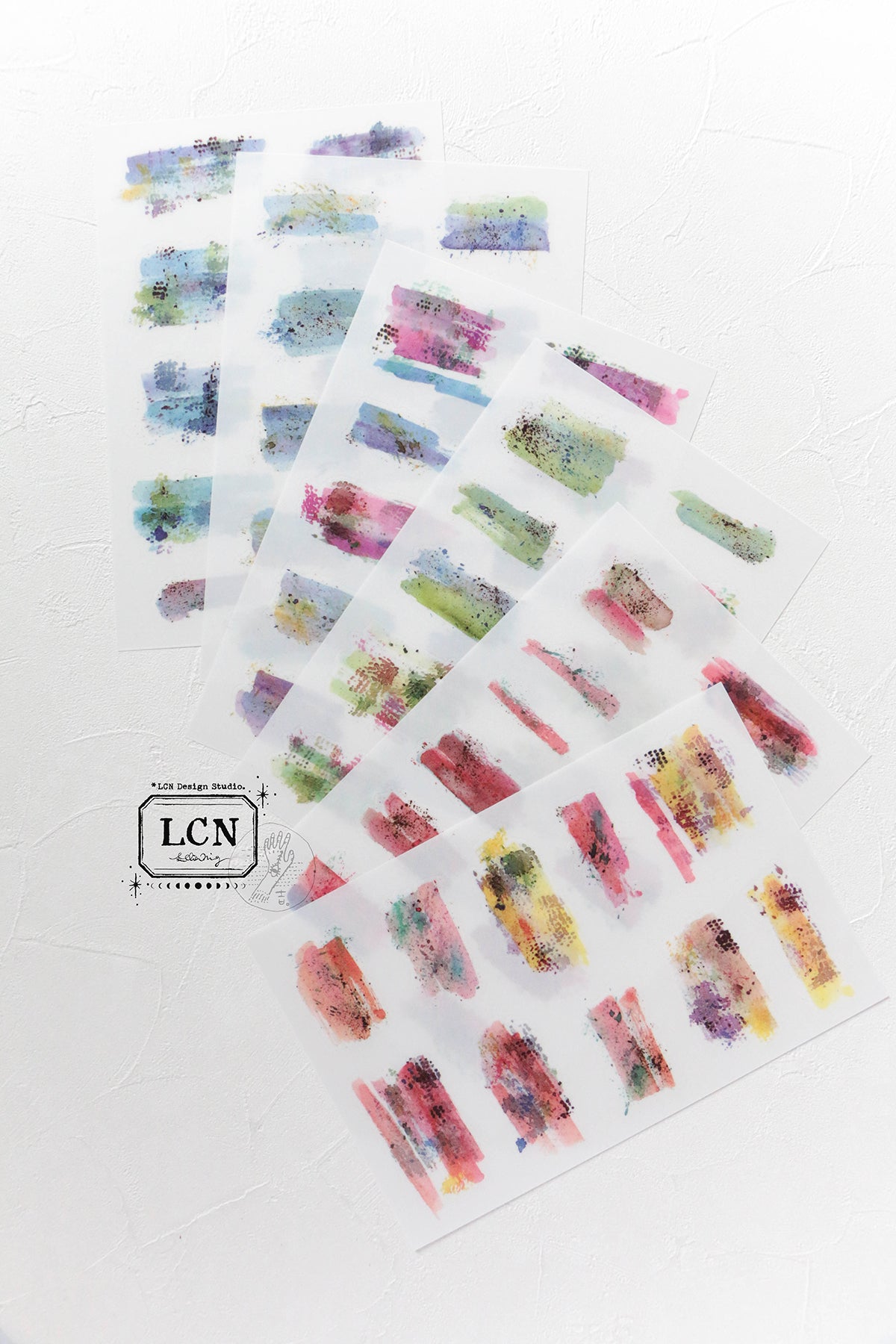 LCN Design Studio: Brush Paint Print On Stickers
