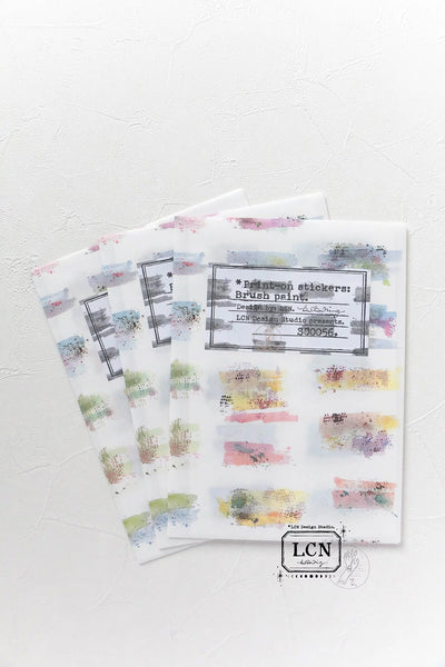 LCN Design Studio: Brush Paint Print On Stickers
