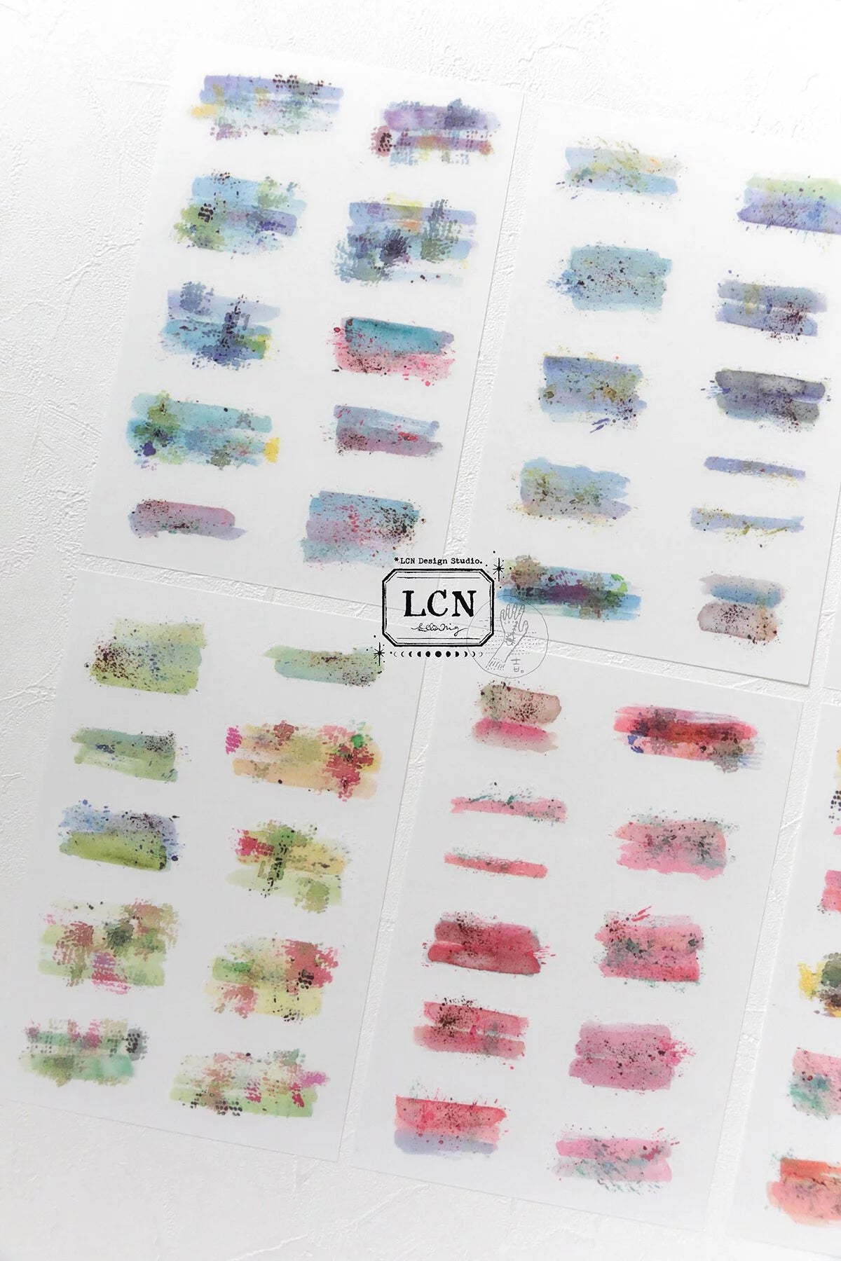 LCN Design Studio: Brush Paint Print On Stickers