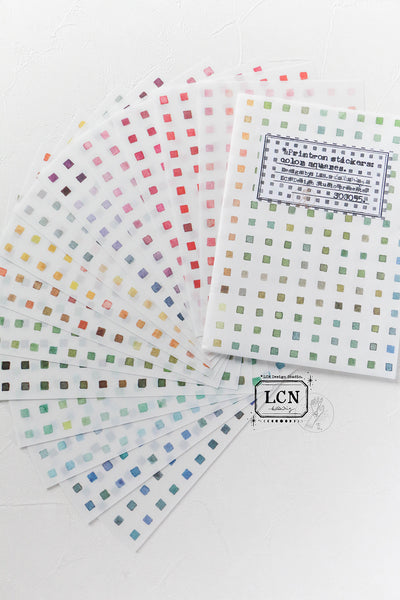 LCN Design Studio: Color Squares Print On Stickers