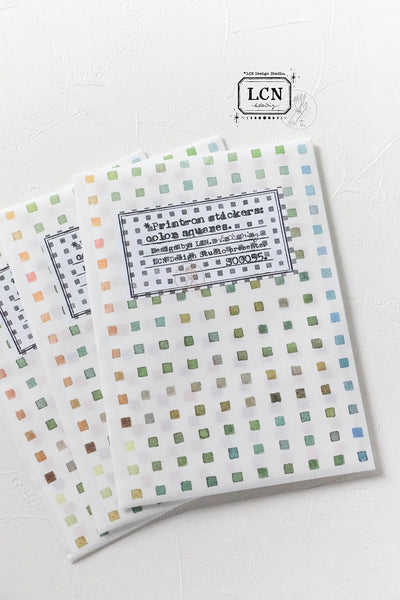 LCN Design Studio: Color Squares Print On Stickers