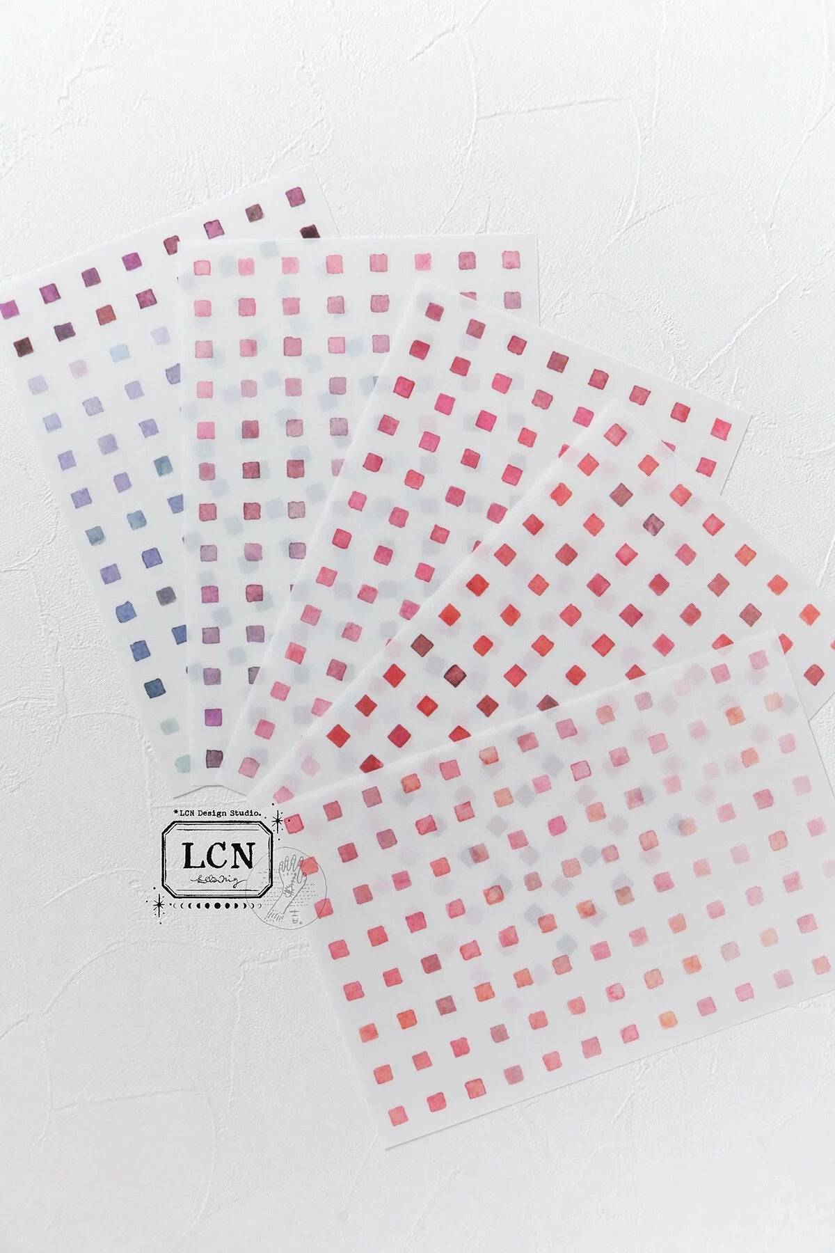 LCN Design Studio: Color Squares Print On Stickers