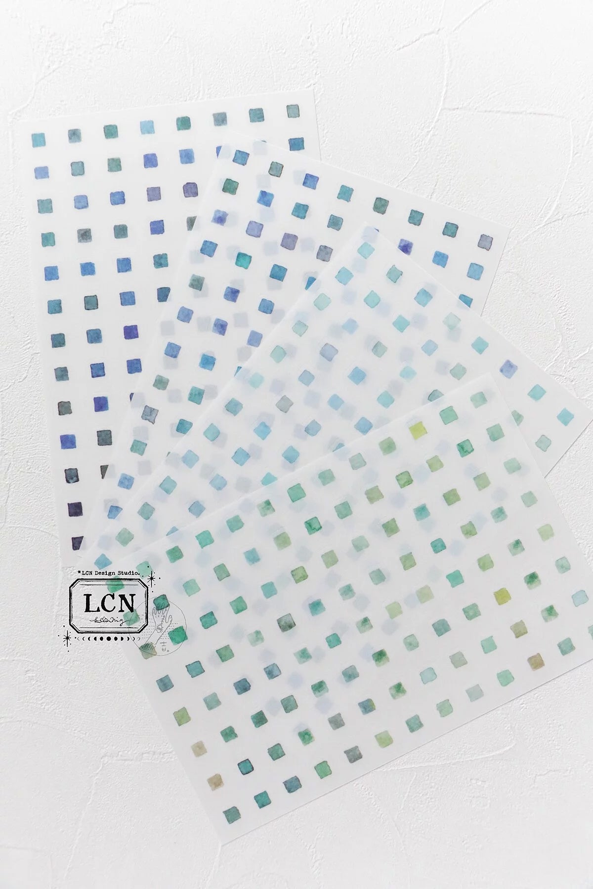 LCN Design Studio: Color Squares Print On Stickers