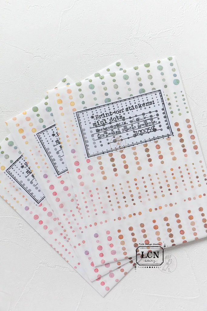 LCN Design Studio: Mini Dots Print On Stickers