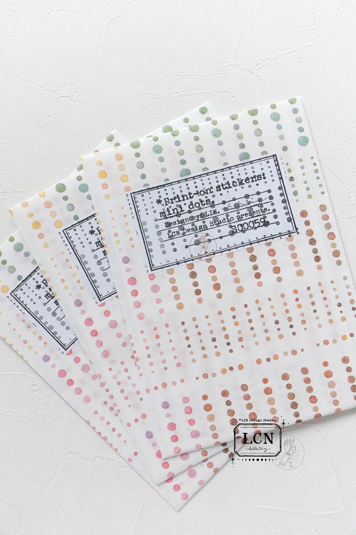 LCN Design Studio: Mini Dots Print On Stickers