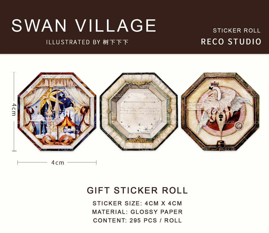 Reco Studio Sticker Seals: Swan Village