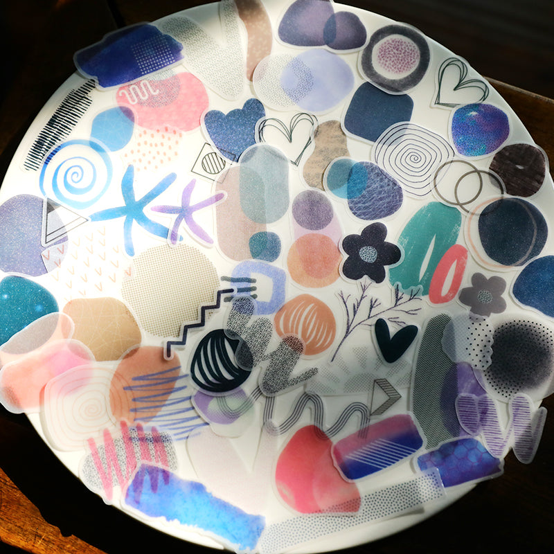 Cheeserabbit Studio: Shapes and Patterns Translucent Stickers Pack ...