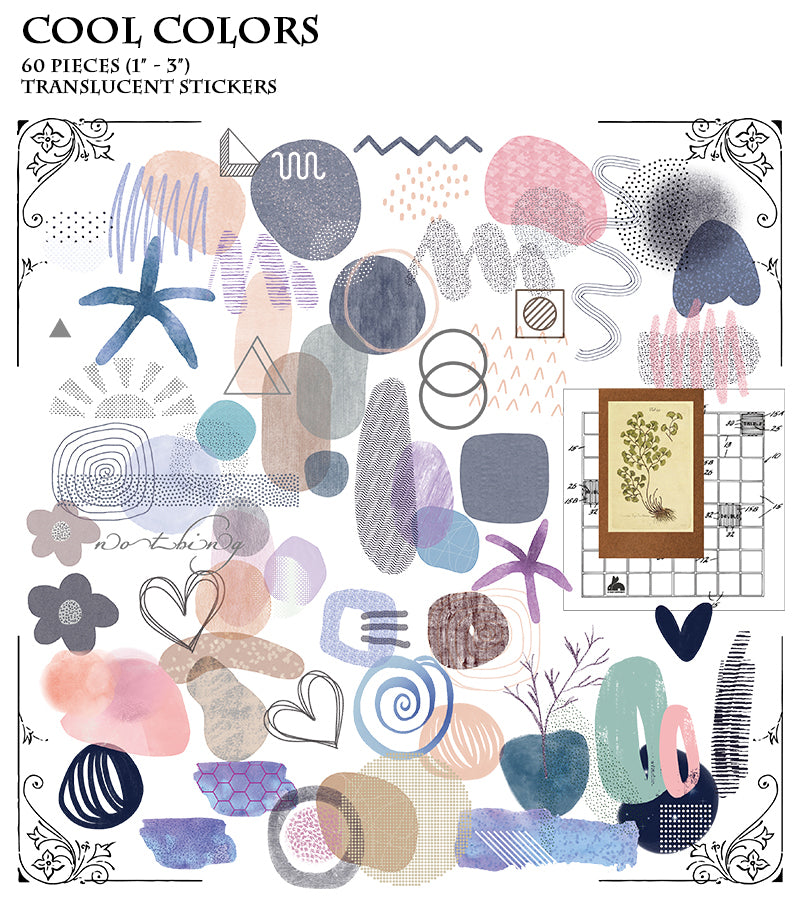 Shapes and Patterns Translucent Stickers Pack