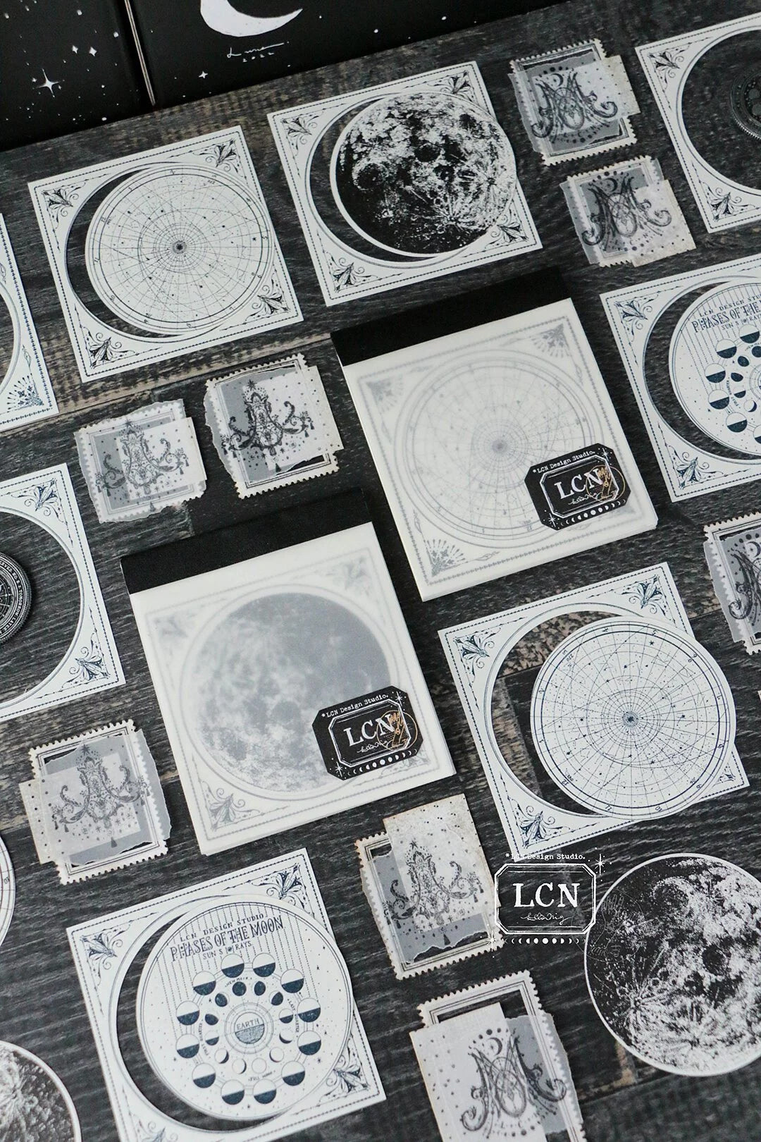 LCN Design Studio: Star Moon Letterpress Memo Pad