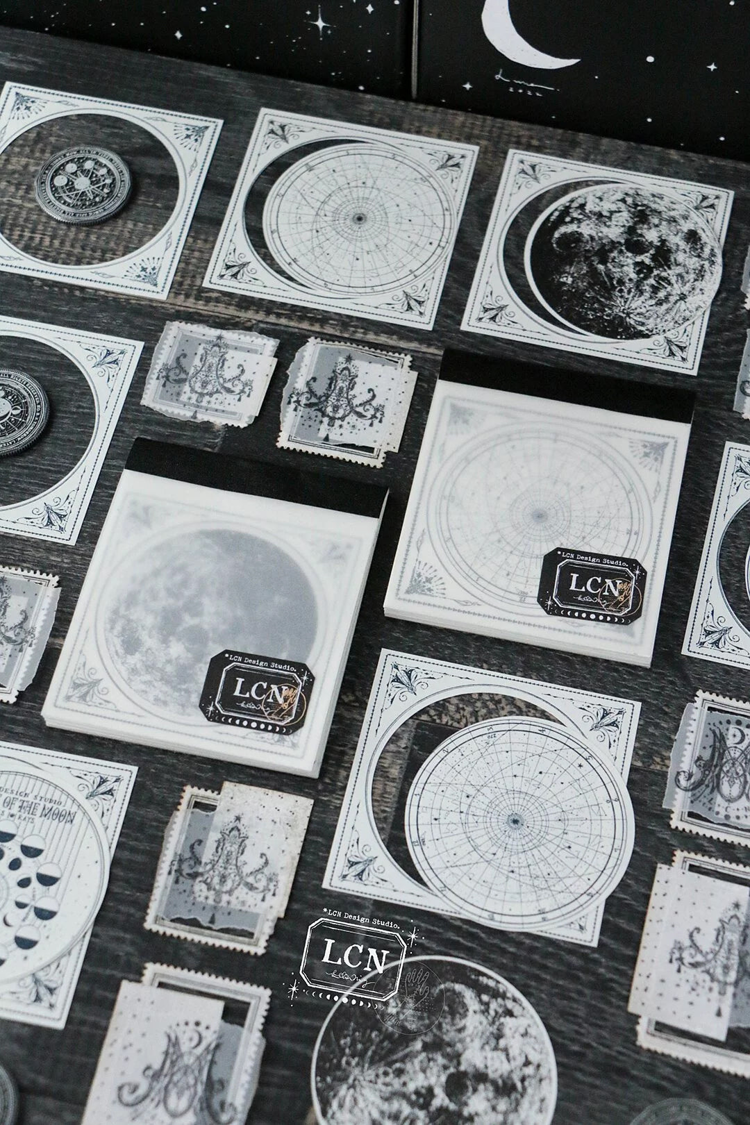 LCN Design Studio: Star Moon Letterpress Memo Pad