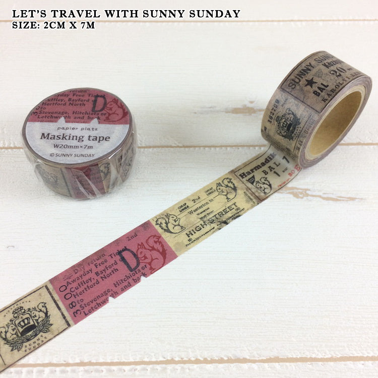Sunny Sunday Washi Tape: Vintage Collage