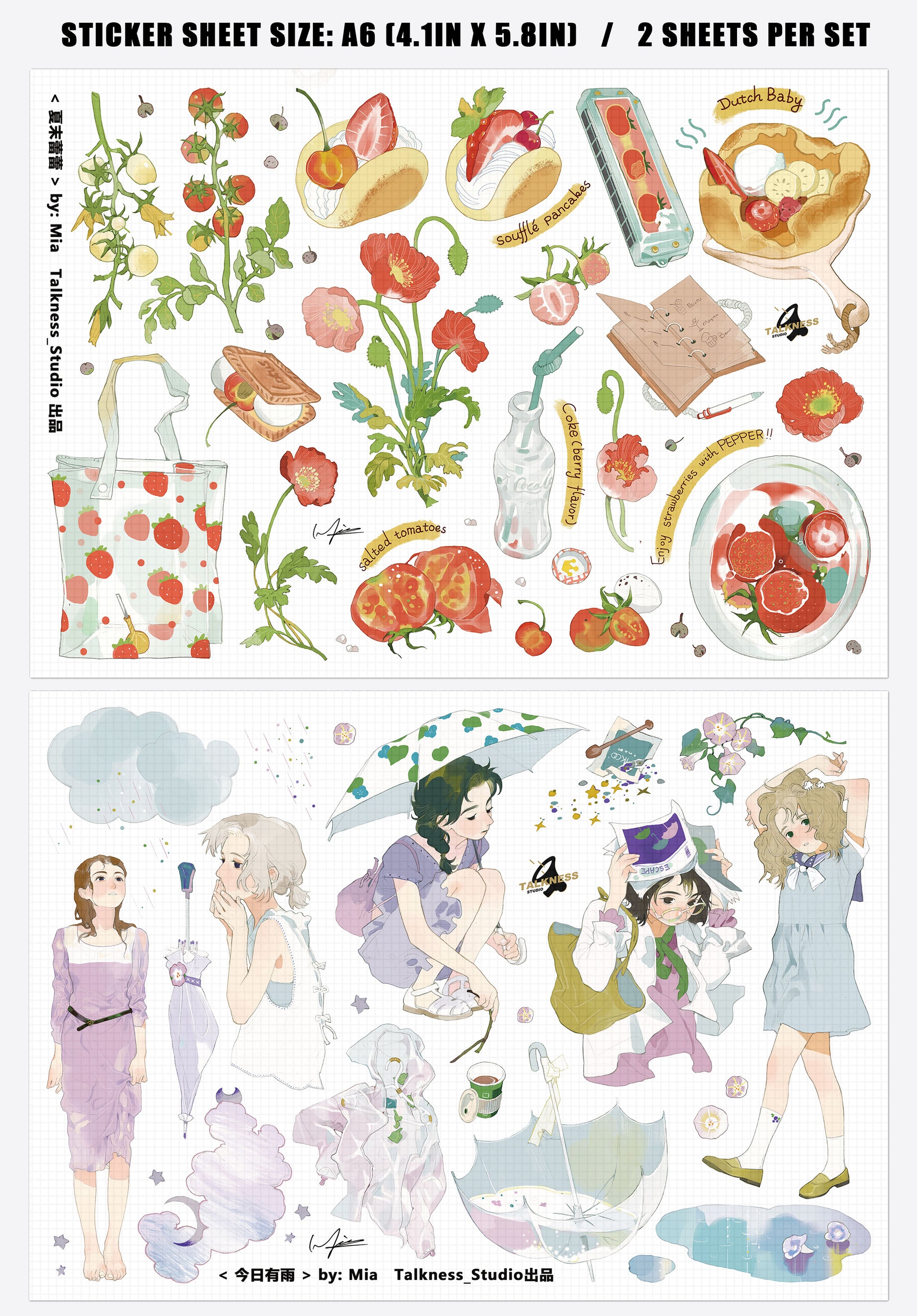 Talkness Studio Sticker Sheet: Spring Equinox