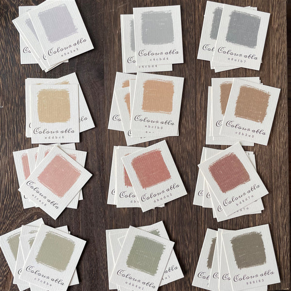 60PCS Color Swatch Card Blanks