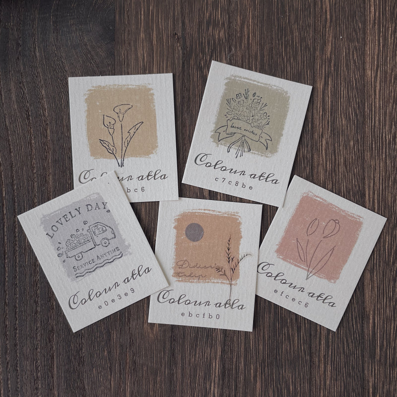 60PCS Color Swatch Card Blanks