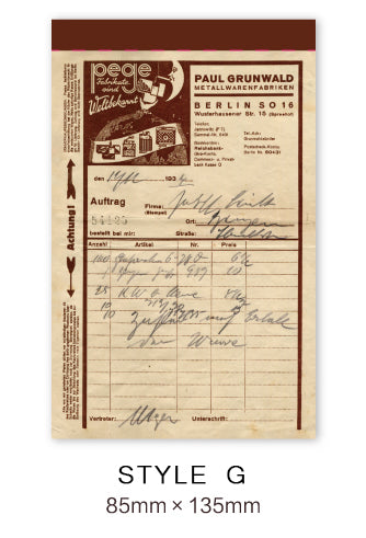 Vintage Tickets Paper Pad D