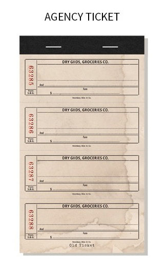 Vintage Tickets Paper Pad E