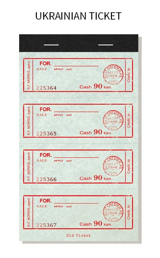 Vintage Tickets Paper Pad E