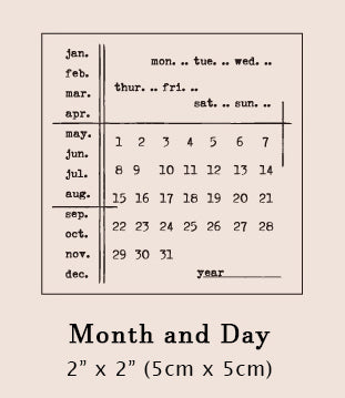 Calendar Wood Rubber Stamps Set Date Month Weather Moon Phase Stamps  Decorative Planner Diary Journal DIY Tool 6 Styles -  Hong Kong