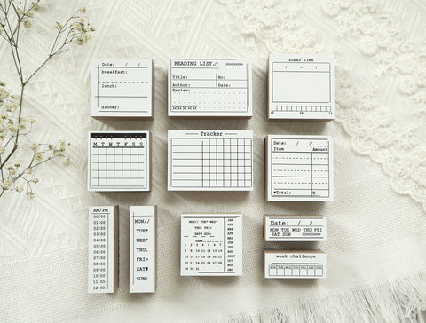 CLEARANCE ** Planner Tracker Rubber Stamps