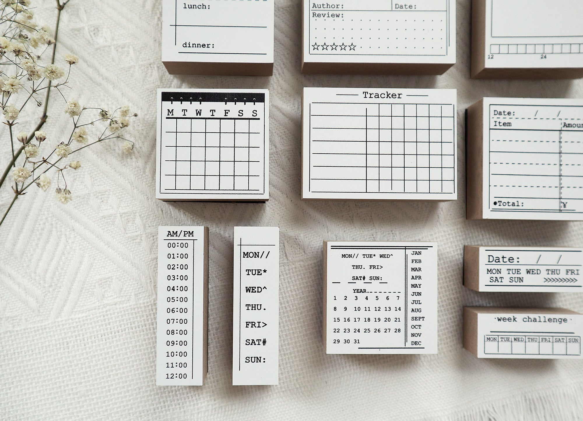 7ULY Rubber Stamp: Calendar – Papergame