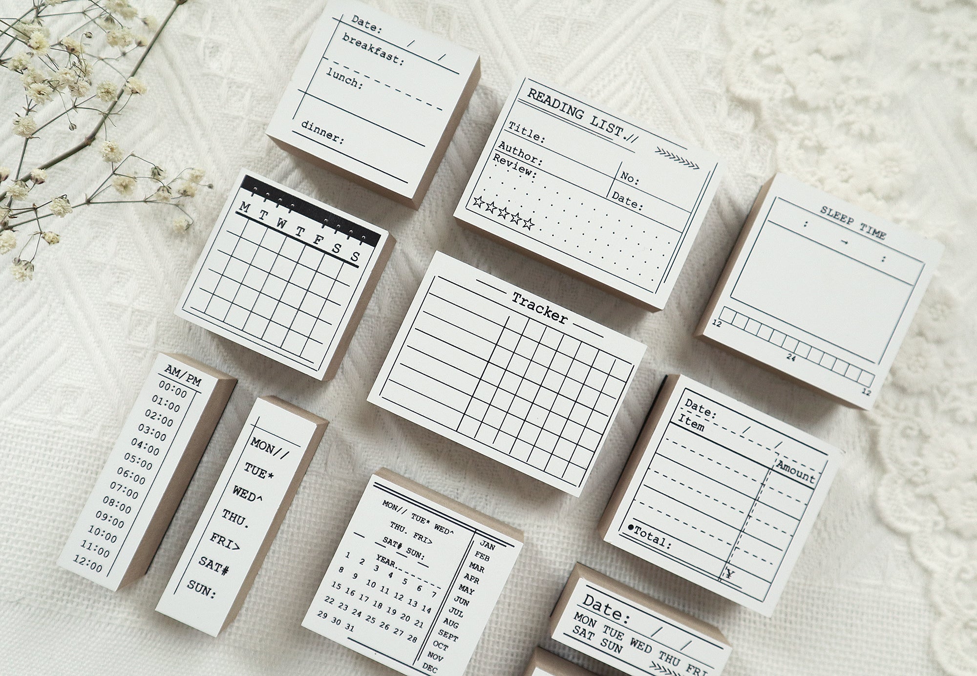 CLEARANCE ** Planner Tracker Rubber Stamp