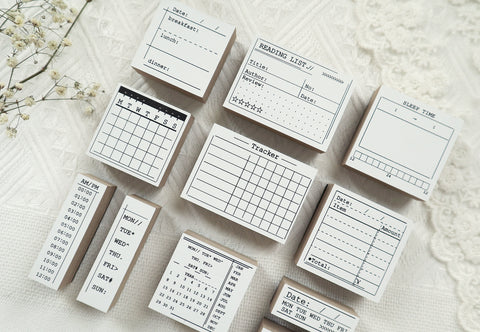 CLEARANCE ** Planner Tracker Rubber Stamps