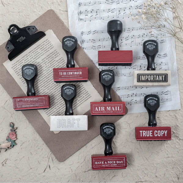 Old School Postage Wooden Handle Stamp