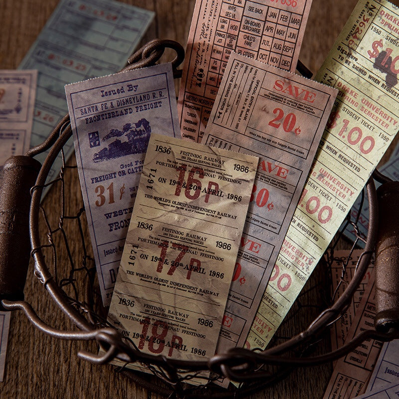 16PCS Vintage Ticket Stubs Sampler Pack