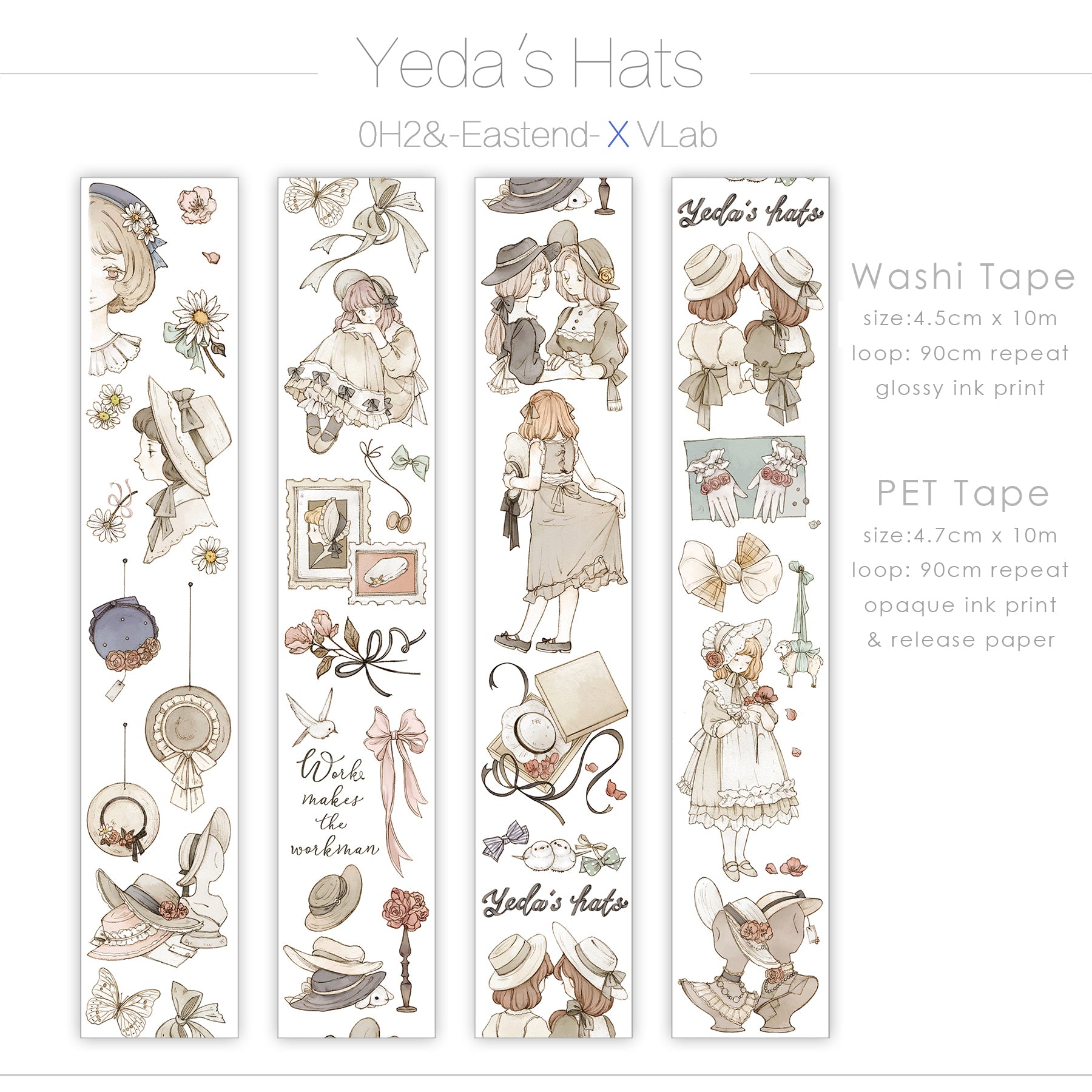 VLab Masking Tape: Yeda's Hats
