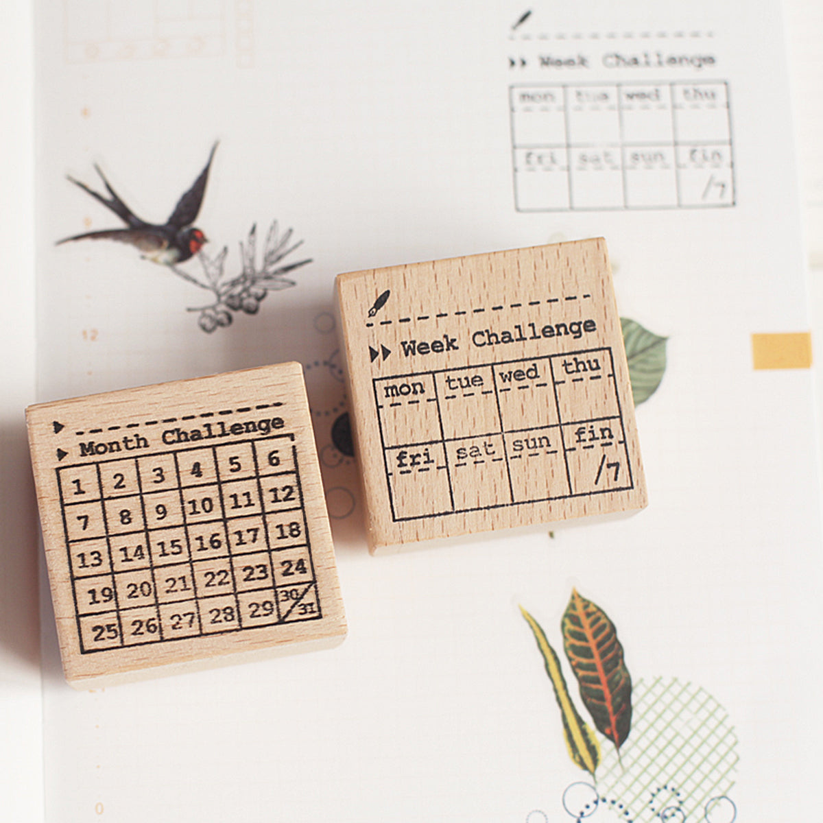 Planner Tracker Wooden Stamps – Papergame