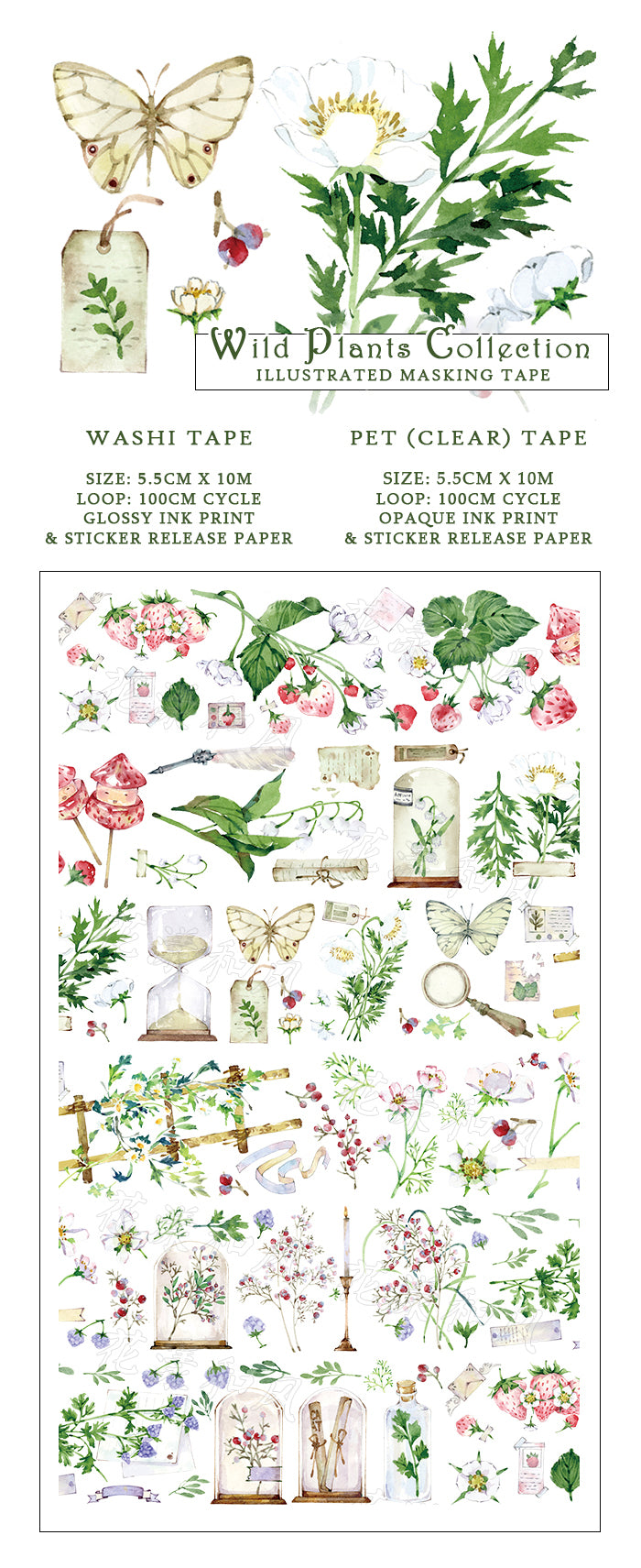 Wild Plants Collection Masking Tape