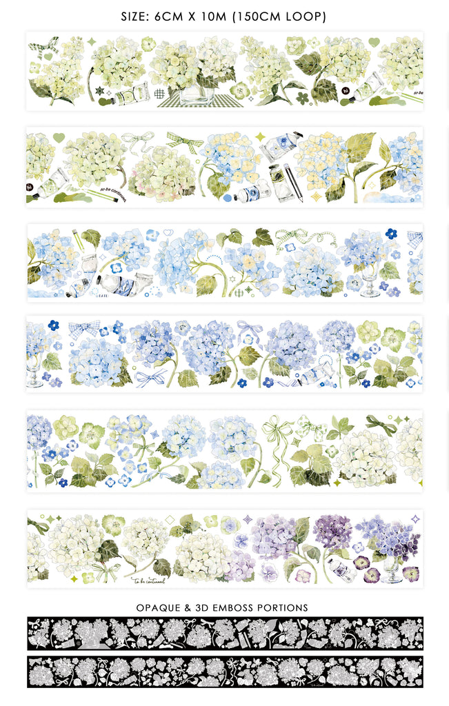 Wildberry Lab Masking Tape: All Sorts of Hydrangea