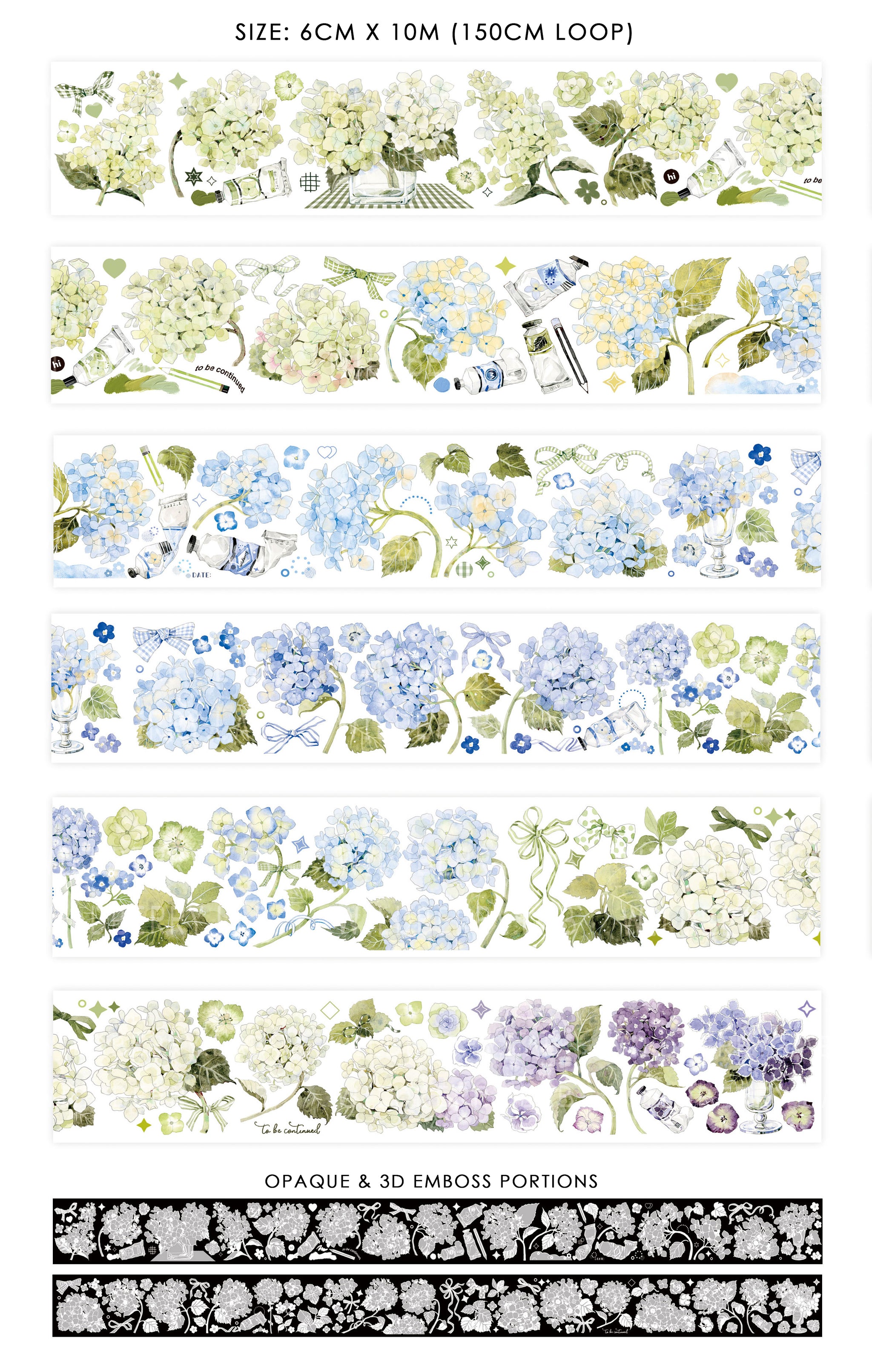 Wildberry Lab Masking Tape: All Sorts of Hydrangea