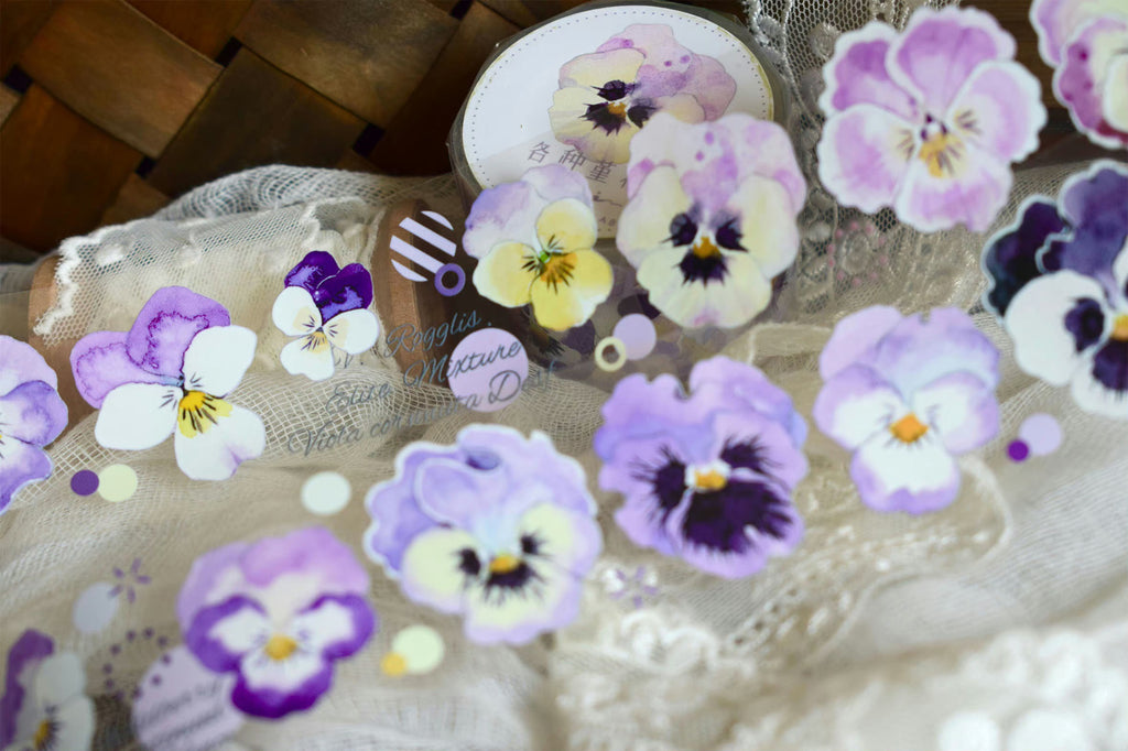 Wildberry Lab Masking Tape: All Sorts of Pansies