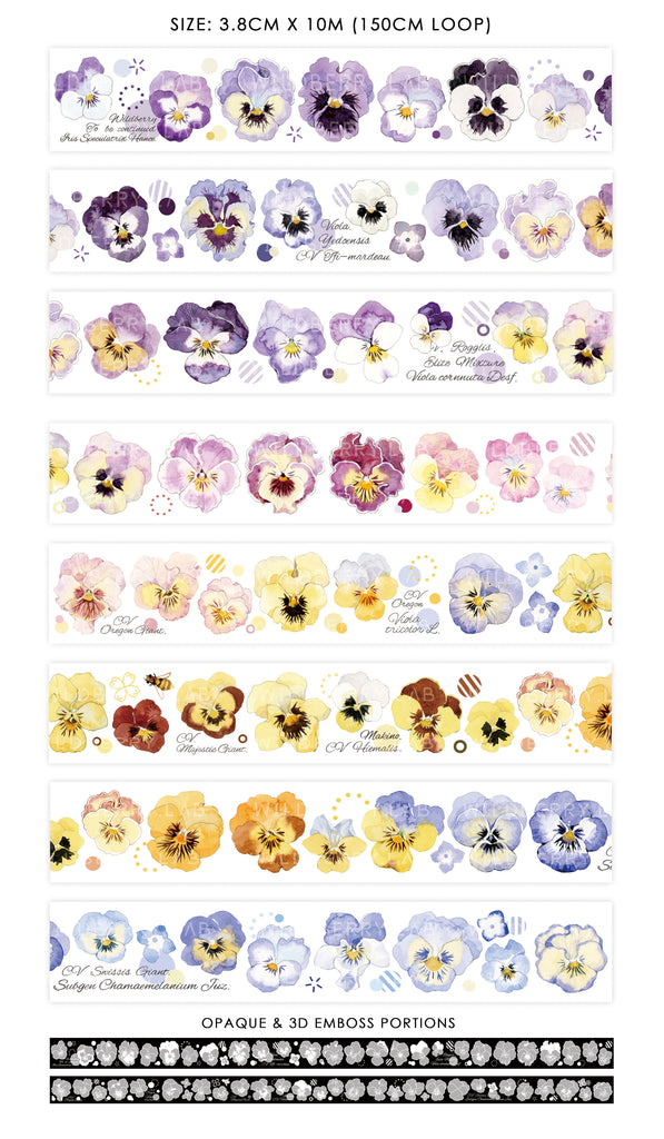 Wildberry Lab Masking Tape: All Sorts of Pansies