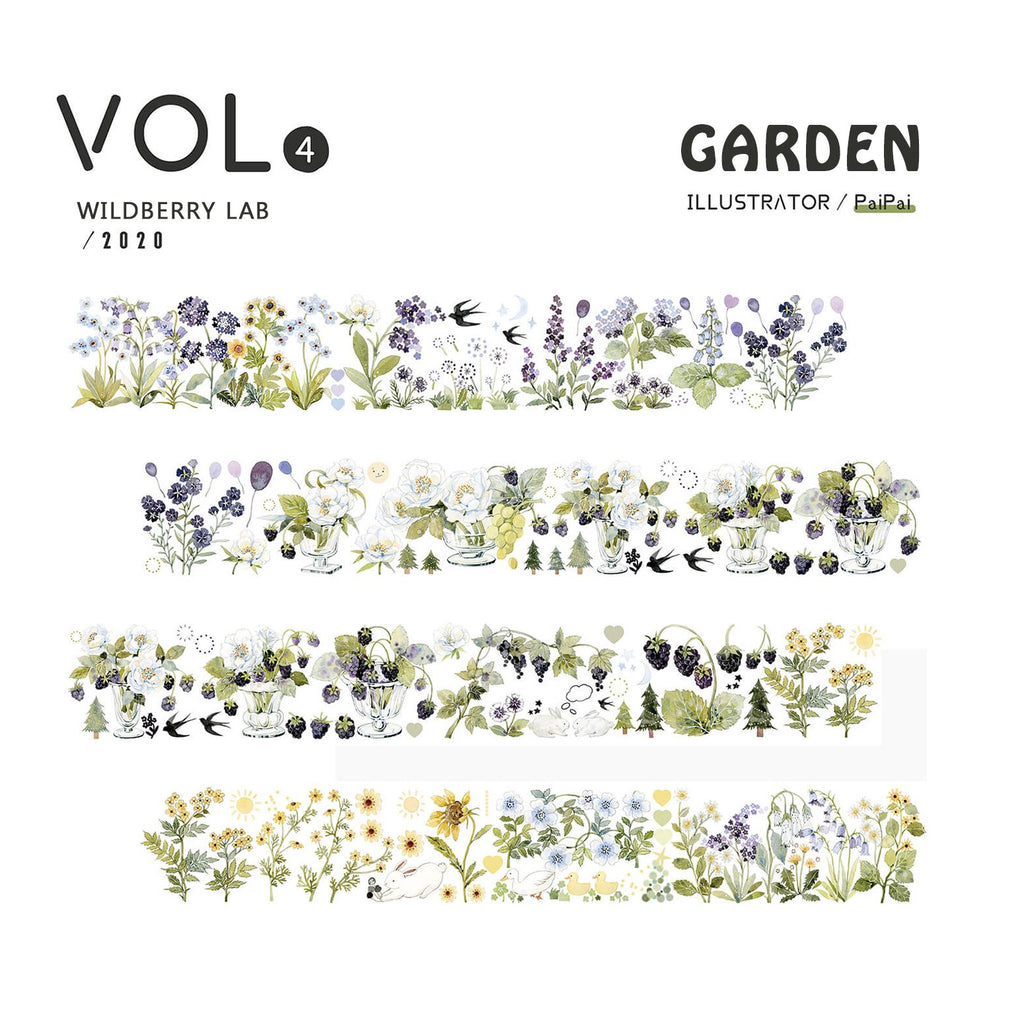 Wildberry Lab Clear Tape: Garden