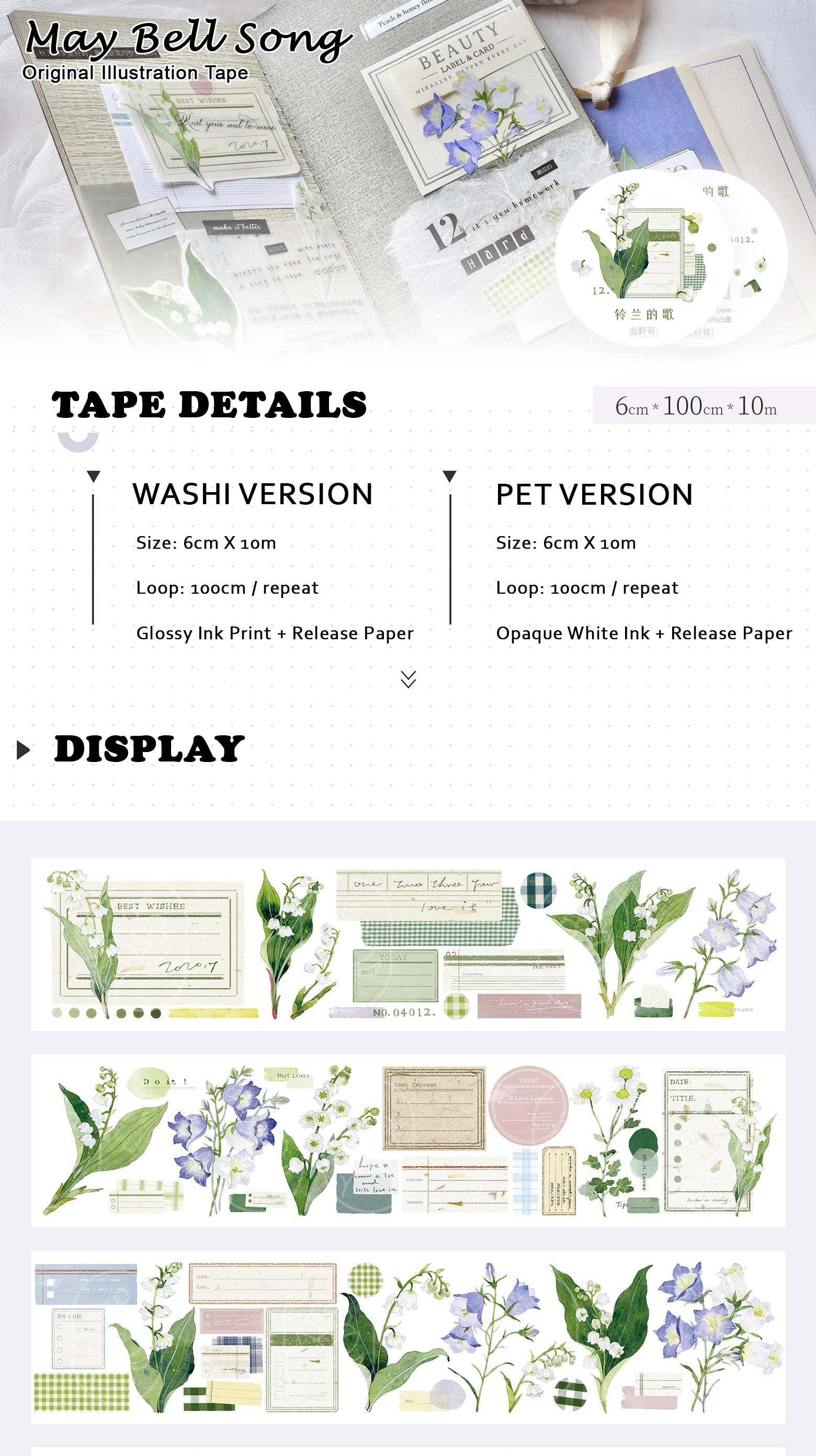 Wildberry Lab Masking Tape: May Bell Song