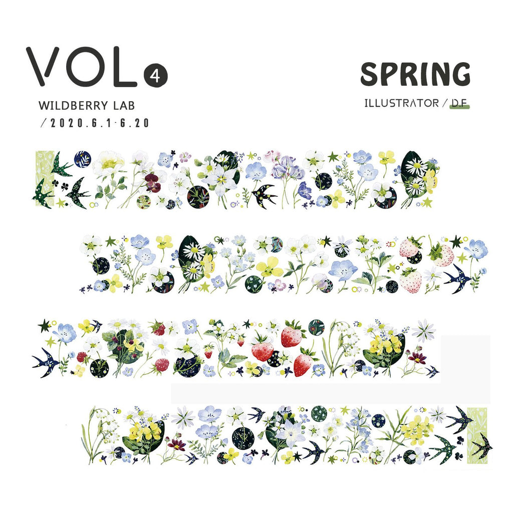 Wildberry Lab Clear Tape: Spring