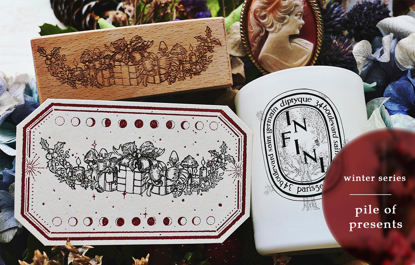 Winter Series Original Design Rubber Stamp