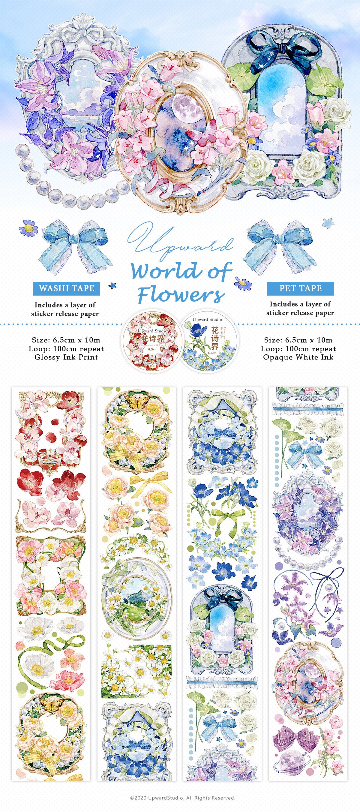 Upward Studio: World of Flowers Masking Tape