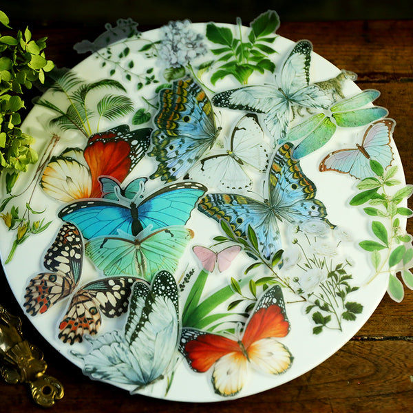 Cheeserabbit Studio: Large Translucent Butterfly Stickers