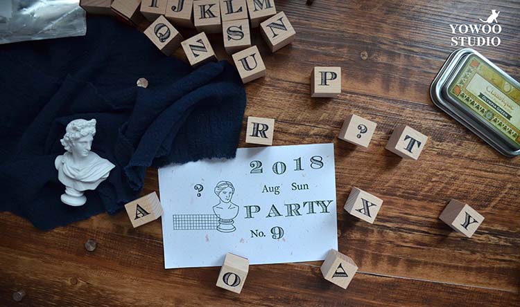 Yowoo Studio Rubber Stamp: Alphabet