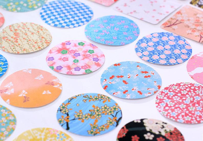 Japanese Pattern Box Stickers