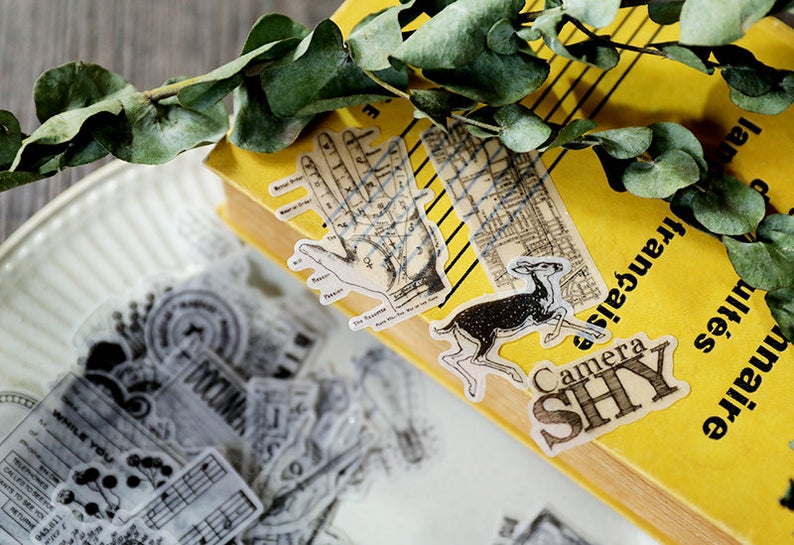 Cheeserabbit Studio: Industrial Drawing Translucent Stickers Pack