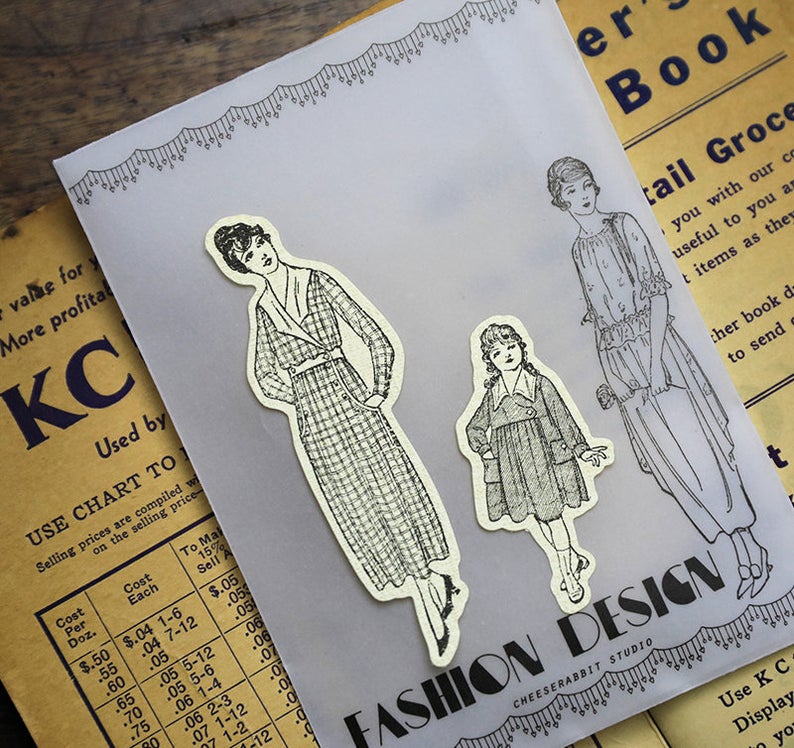 Vintage Fashion Illustrations Paper Die-Cuts