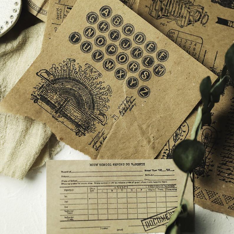 Vintage Journaling Acrylic Stamp B – Papergame
